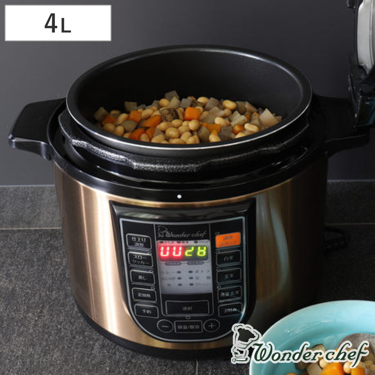 Wonder chef 電気圧力鍋 シャンパンゴールド 4リットル 電気圧力鍋 4L