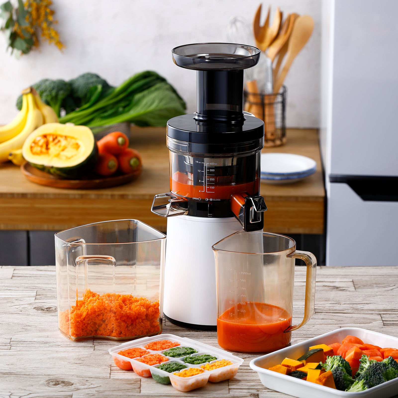 美品】ヒューロム スロージューサー ゴールドプレスジューサー