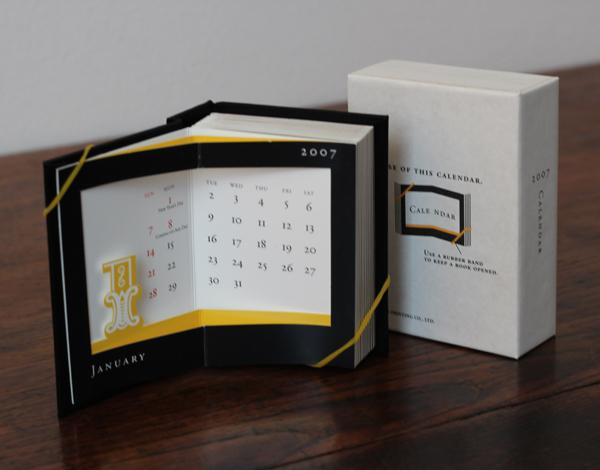 2007年／ポップアップ・ミニブック・カレンダー | 株式会社一九堂