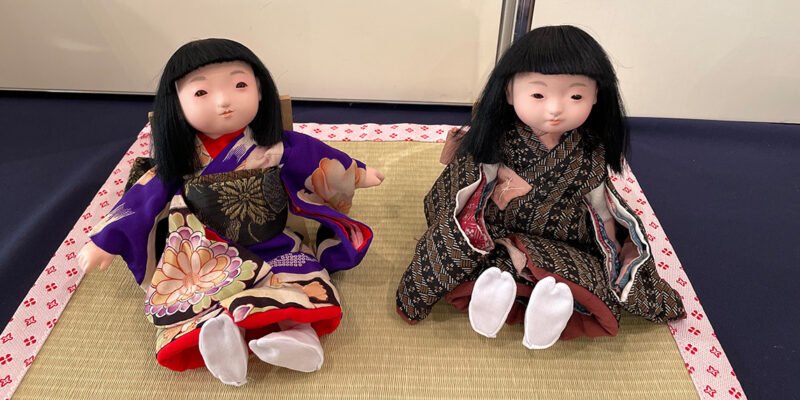 修復済（三代目東光様）市松人形廣本乾随大正期福耳長羽織縮緬の長襦袢