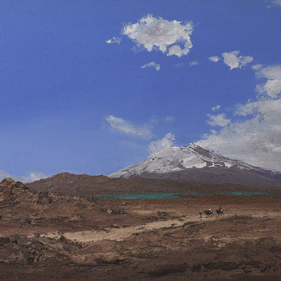 多田博一 油彩画 嘉峪関にて 多田博一 油彩画 嘉峪関にて - メルカリ