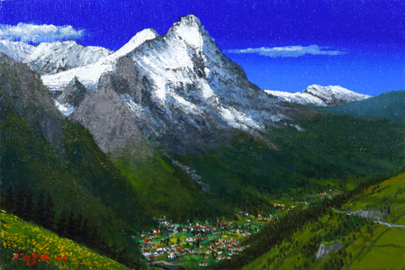 森下一夫 滝と木々の油彩画 森下 一夫 | 一枚の繪