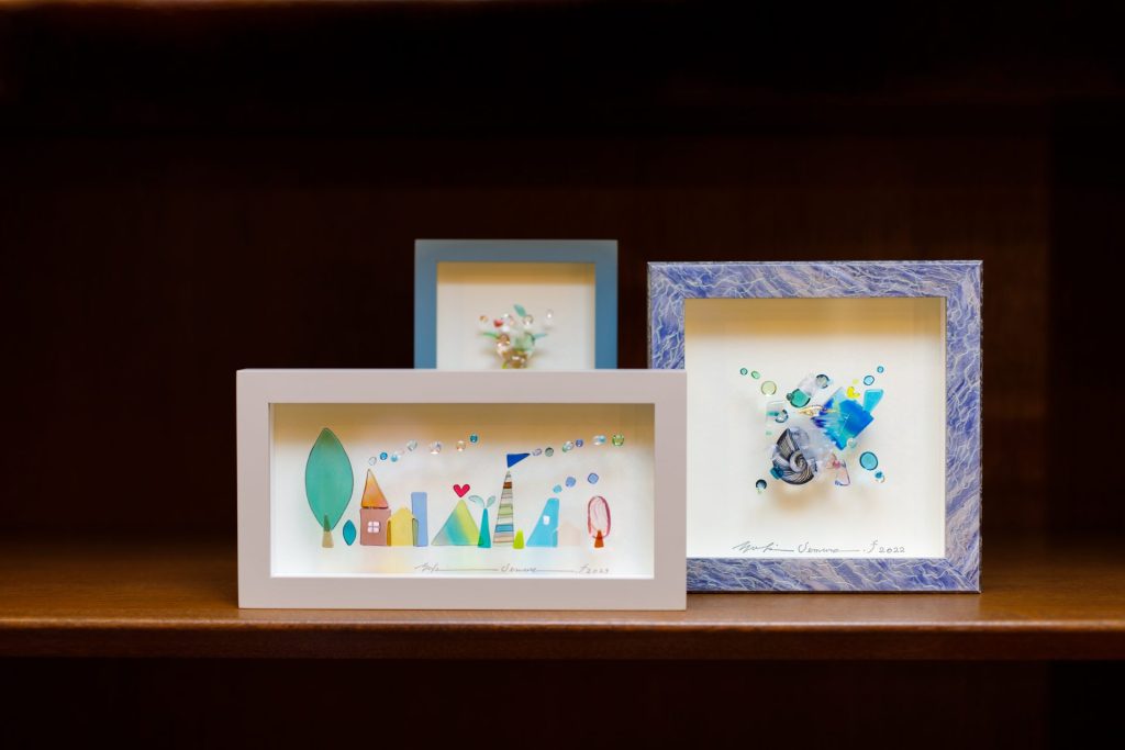 上村由希 YUKI UEMURA ガラスコラージュ SavoN Bouquet 上村由希ガラス