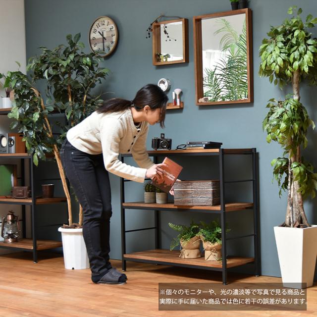 木製 ハンドメイド オーダー 3段ラック シェルフ 棚 本棚 マガジン