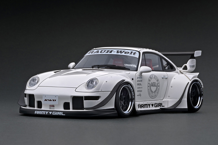 RWB 911 ホワイト ミニカー 1/18 Porsche 911 RWB Rauh-Welt Body-Kit