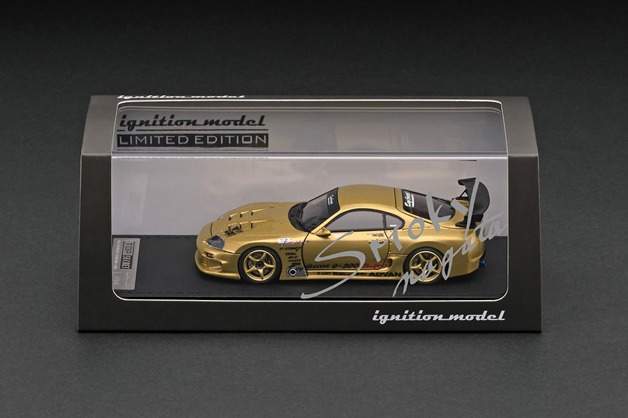 IG2946 1/43 TOP SECRET GT300 Supra (A80) Gold With Mr. Nagata