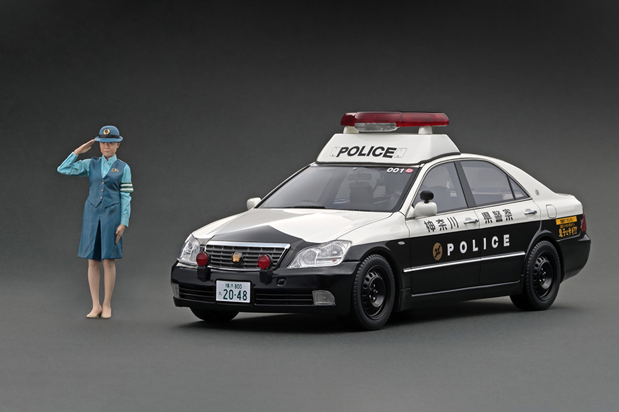IG2048 1/18 Toyota Crown (GRS180) 神奈川県警 自動車警ら隊001号