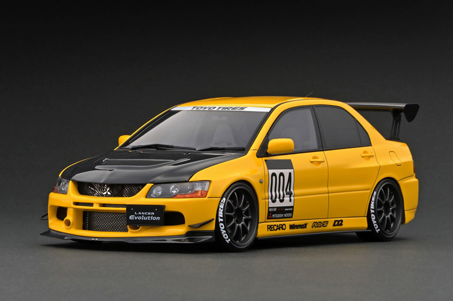 IG2379 1/18 Mitsubishi Lancer Evolution IX (CT9A) Yellow | LINE UP
