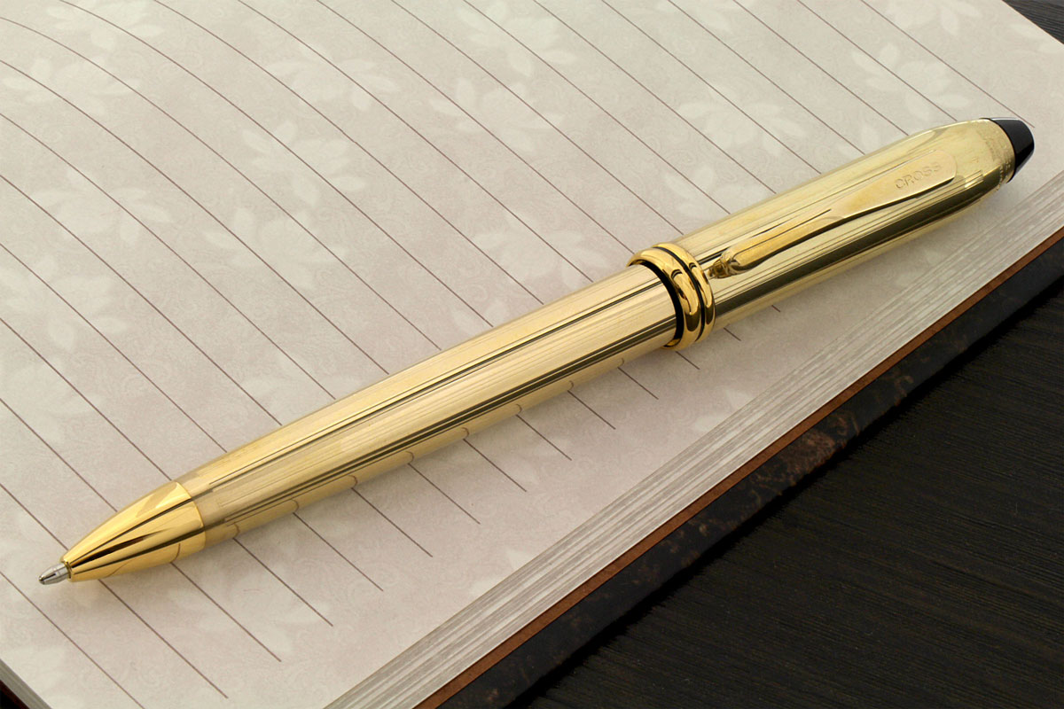 訳あり定価2.5万10金クロス ボールペン フェルトタイプ