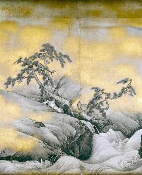 油彩画 斐伊川神話の里絵画のみF20号 出来事