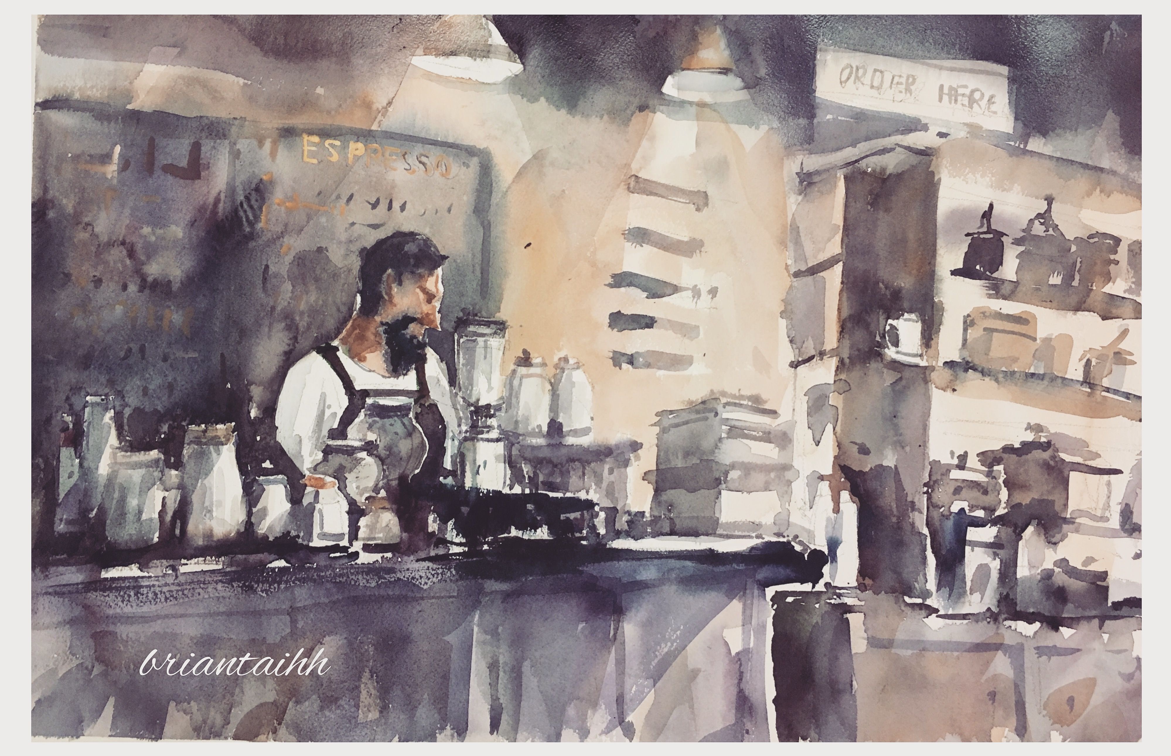 LY PAINTER COFFEE STAND IN THE PAINTING 版画 Ly painter Coffee