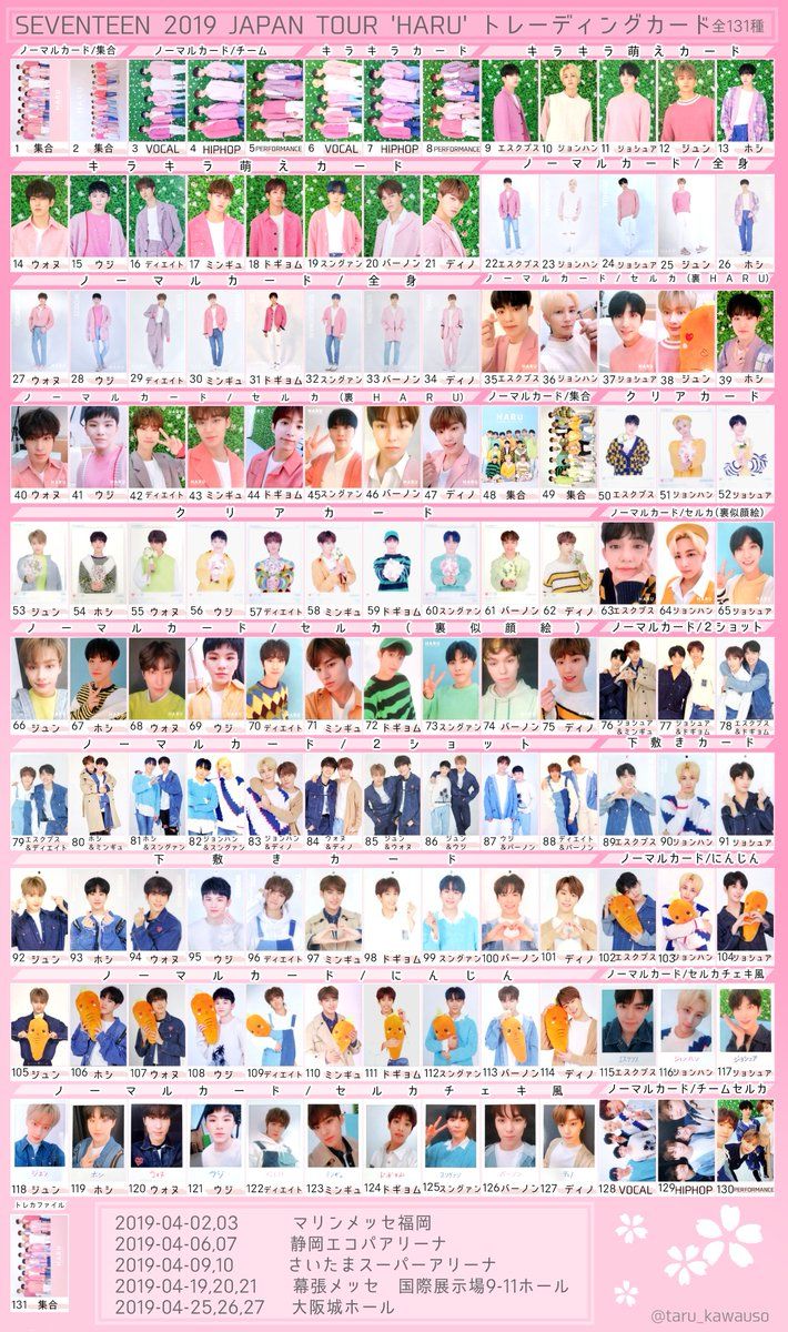 SEVENTEEN セブチ 2018 アリーナツアー SVT トレカセット SEVENTEEN