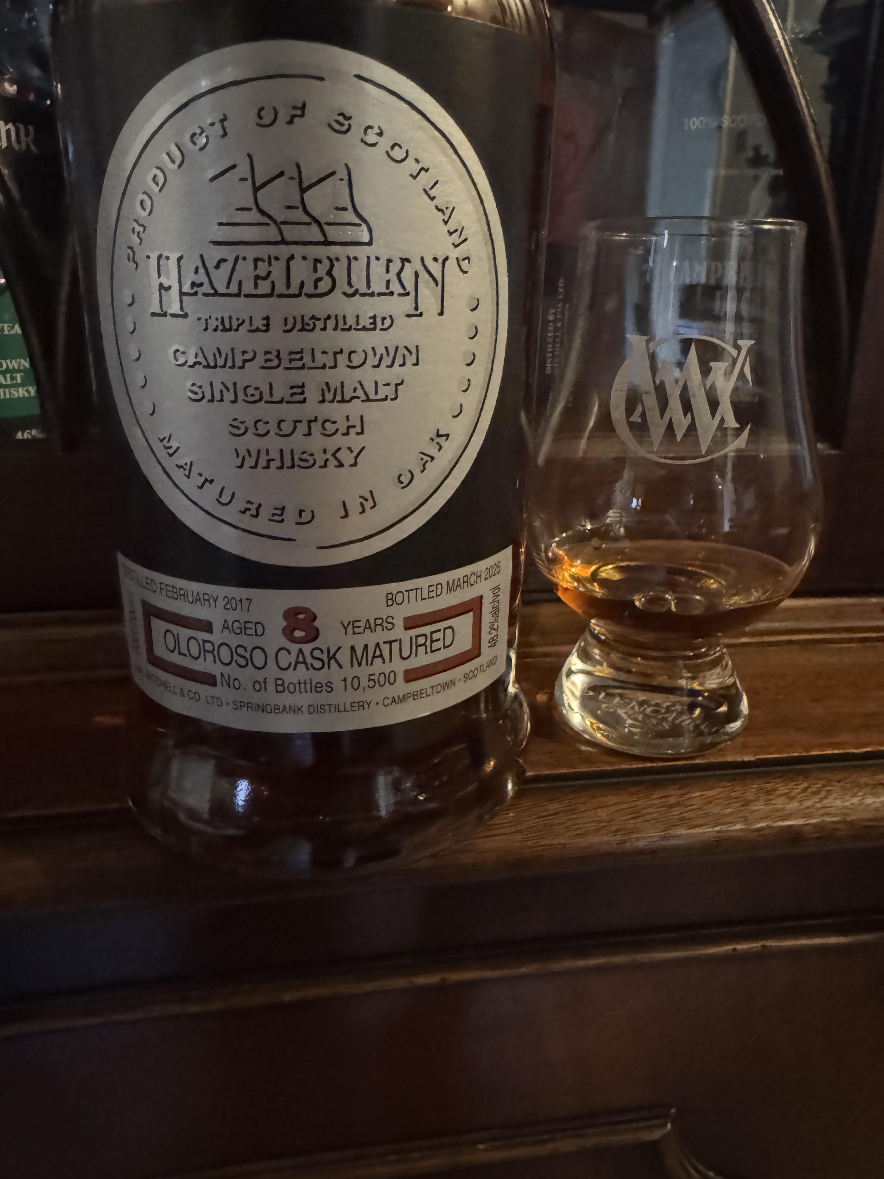 ヘーゼルバーン 8年 シェリー : r/Scotch