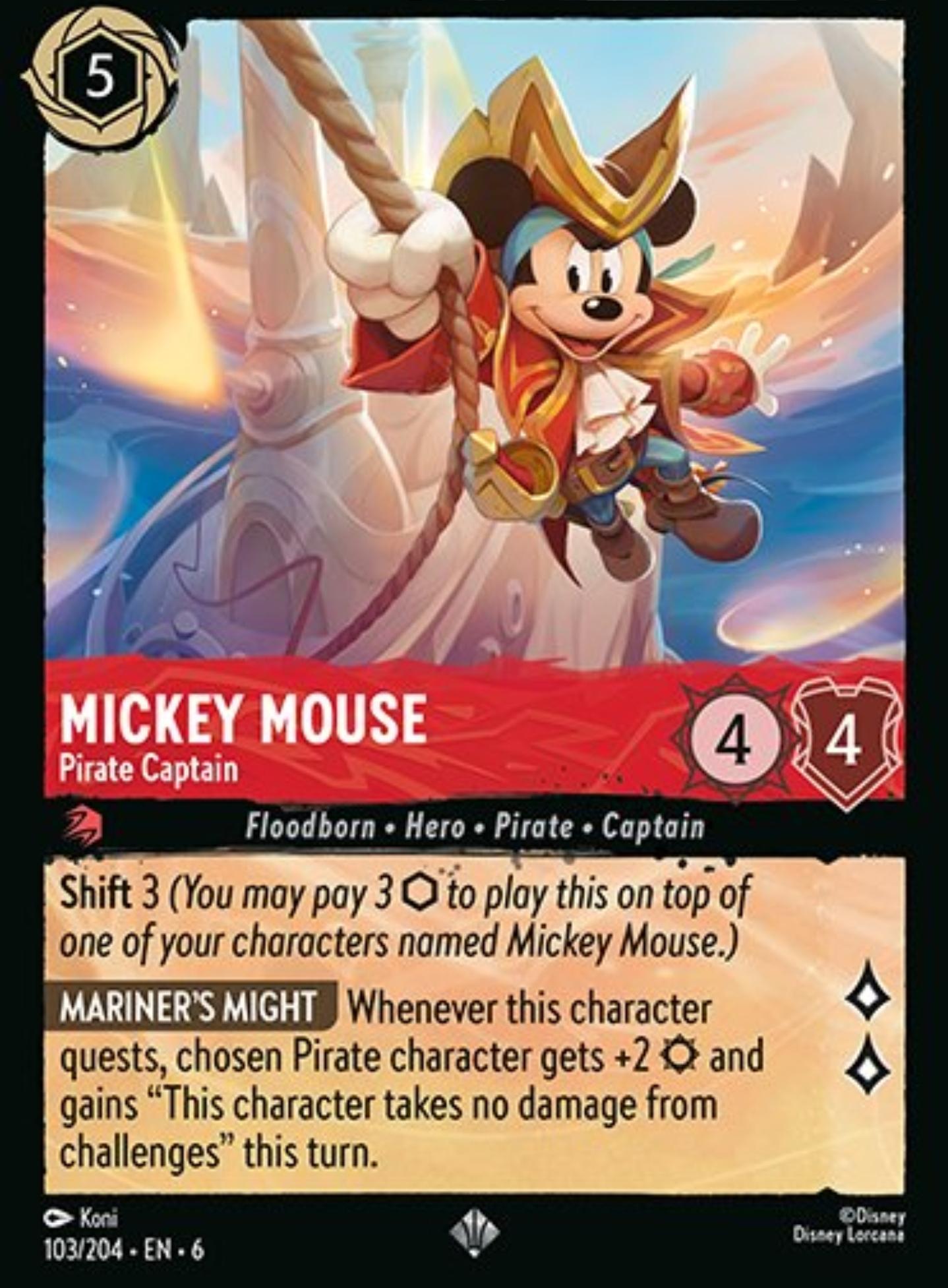 ロルカナカード パイレーツキャプテン ミッキー ディズニー クルーズ