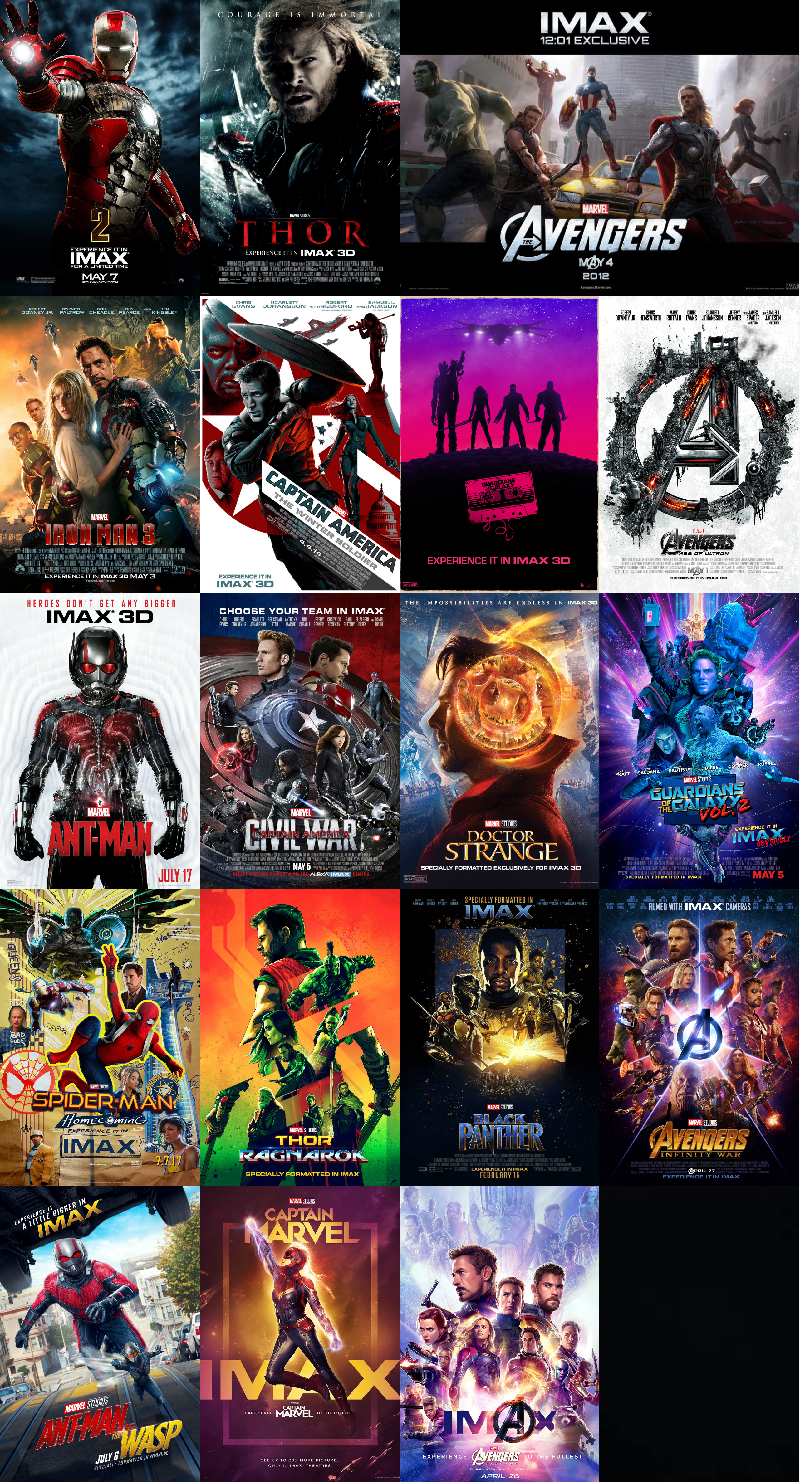 MCU IMAX ポスター全部 : r/marvelstudios