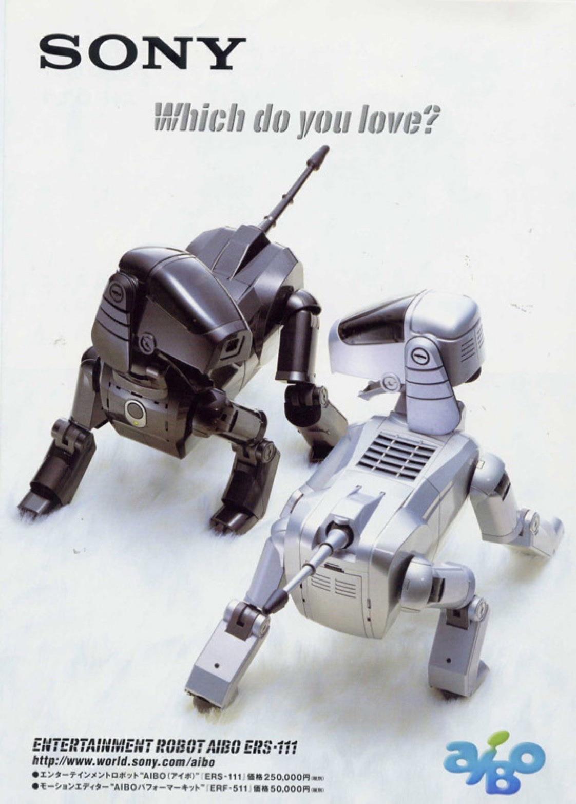 Japanese advertisement for Sony's ERS-111 AIBO (1999) : r/AdPorn