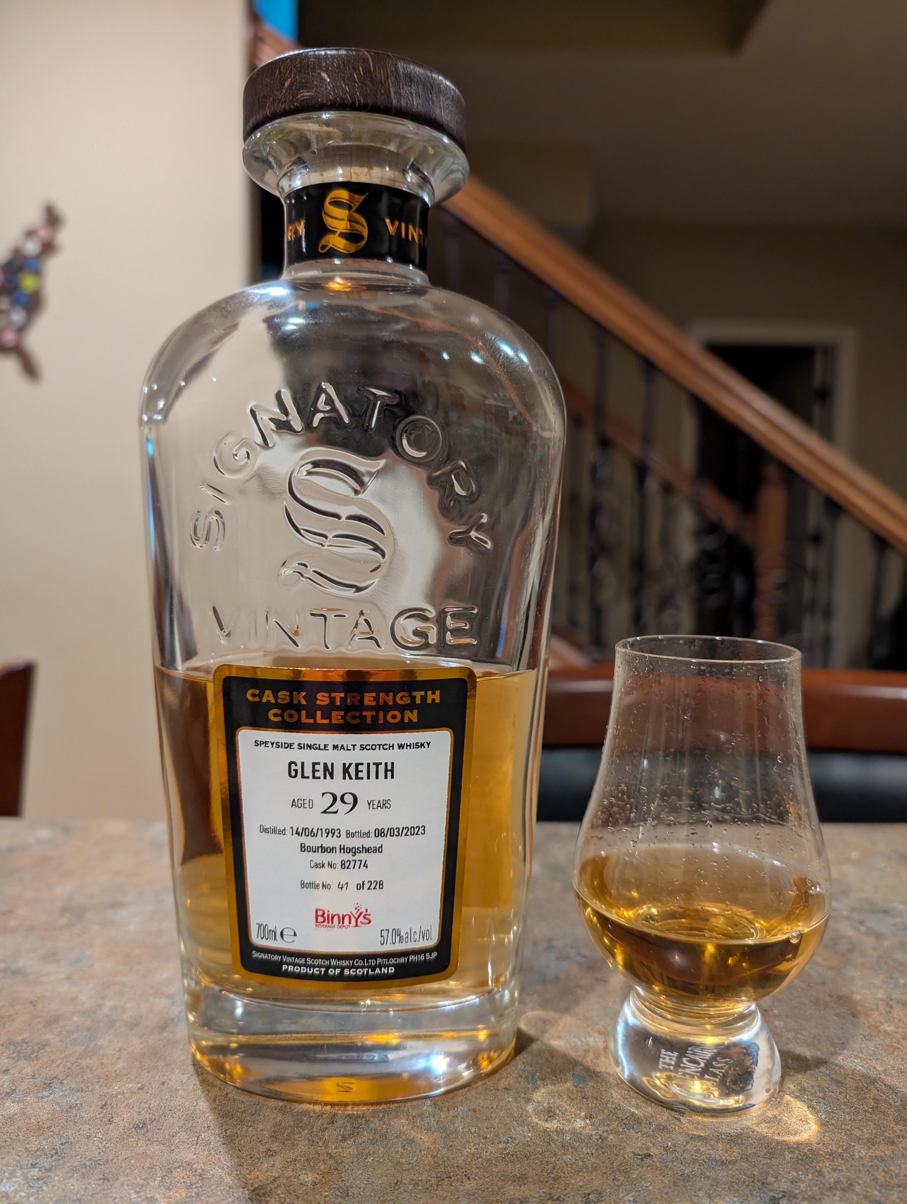 r/scotch レビュー 547：グレンキース 29 年 シグナトリー ビニーズ