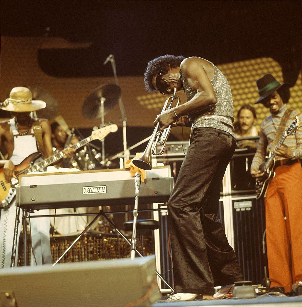 Miles Davis performing at the Montreux Jazz Festival, Switzerland