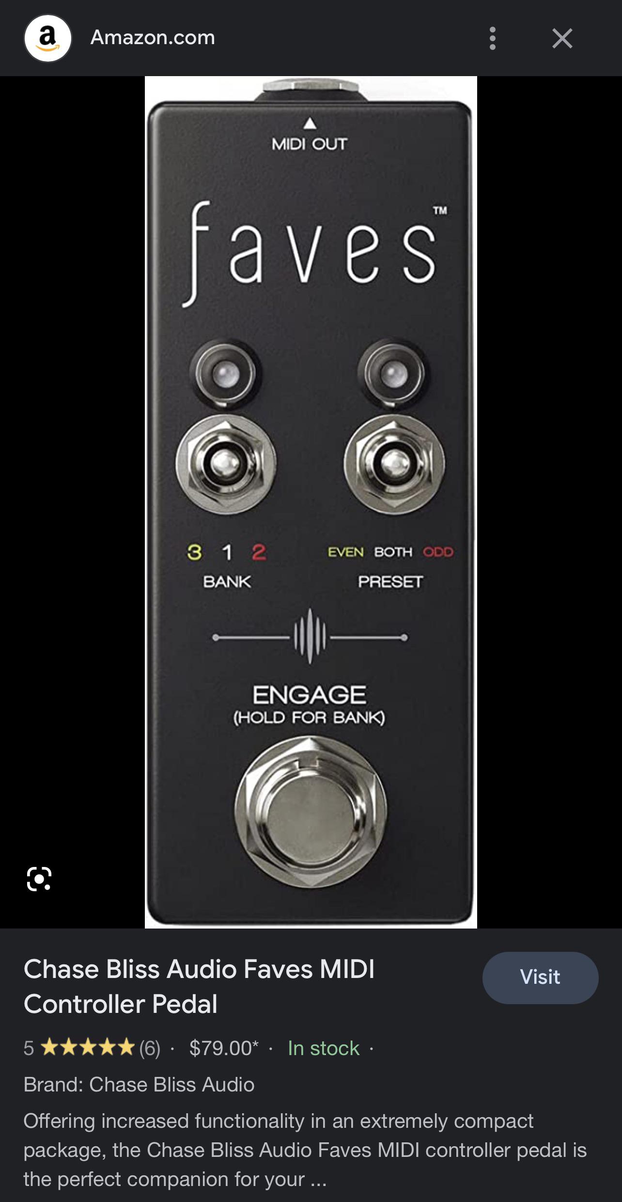 Chase Bliss Brothers AM, Faves 専用MIDIセット Chase Bliss Brothers