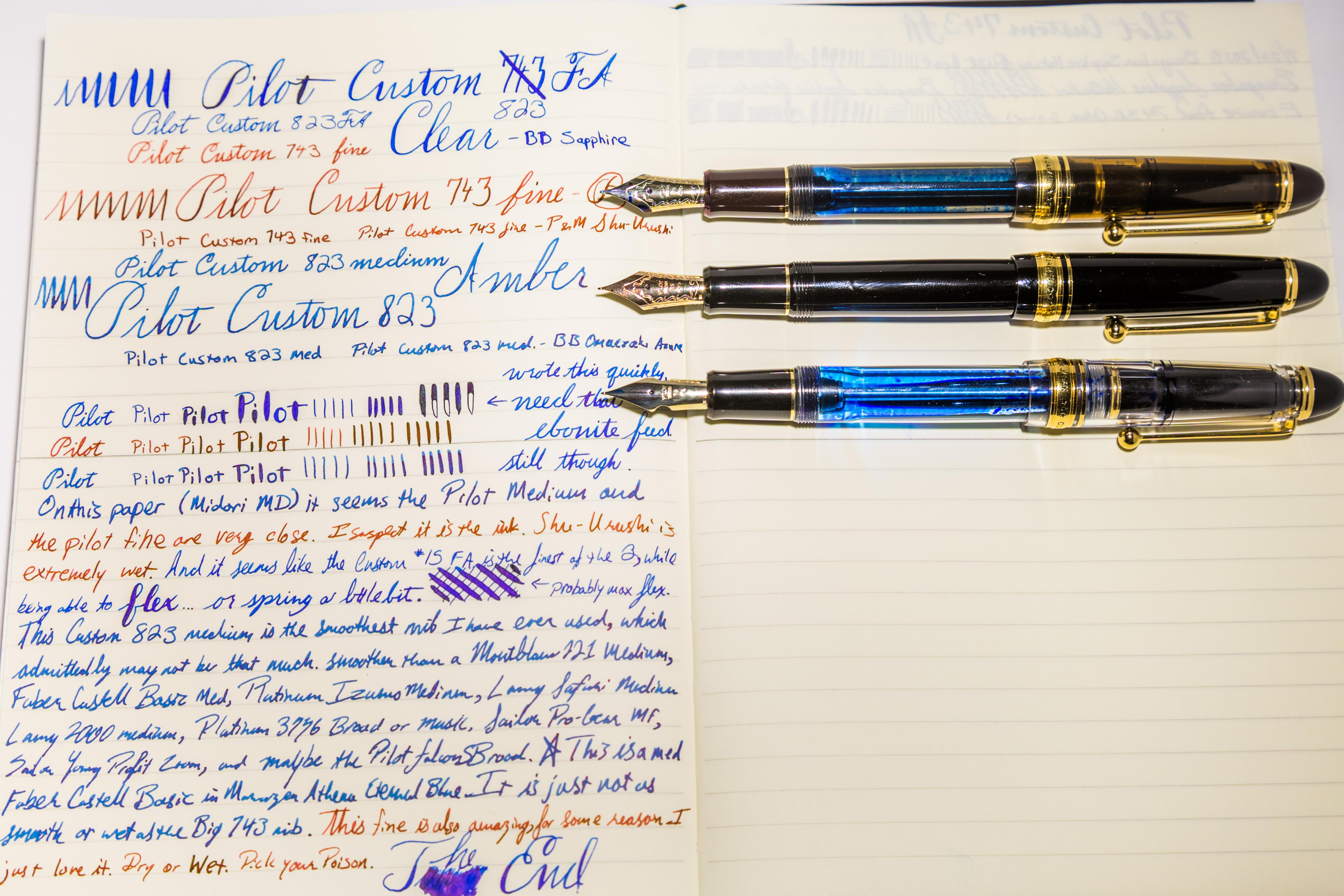 NPD - Pilot Custom 823 クリア FA を、これまた新品の 743 から移植