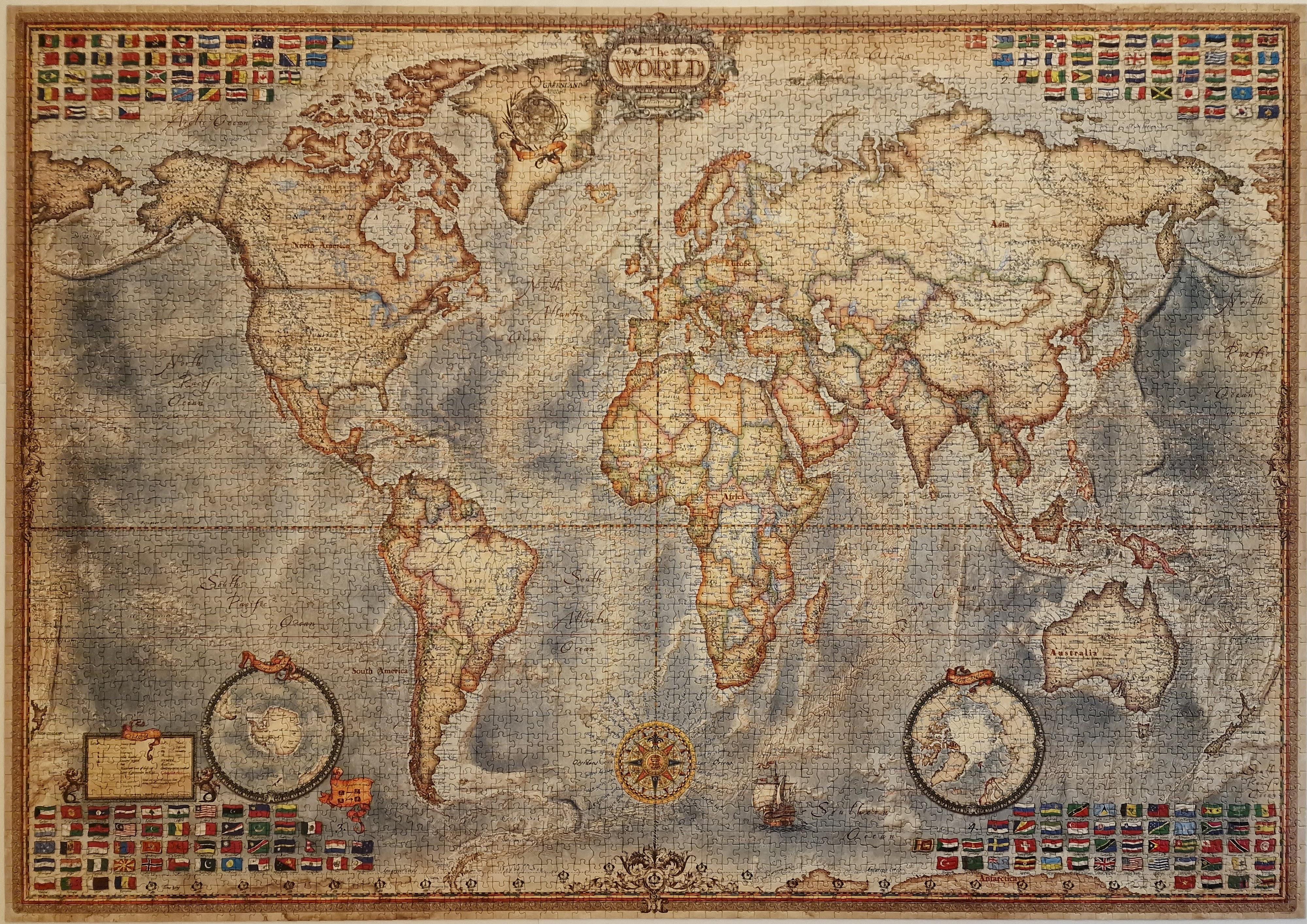 4000ピース パズル 海外製 世界地図 ジャンク EDUCA エドゥーカ 4000