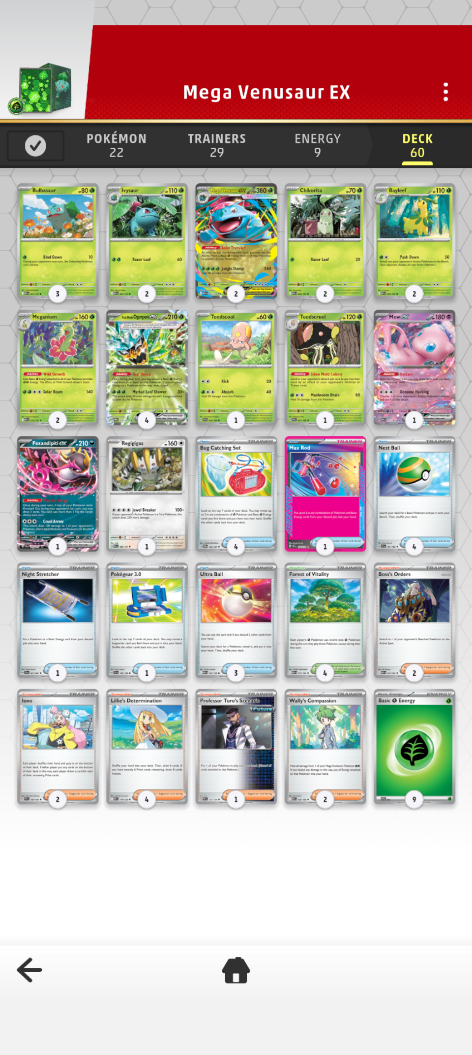 メガフシギバナEXのデッキ作ったんだ : r/PTCGL