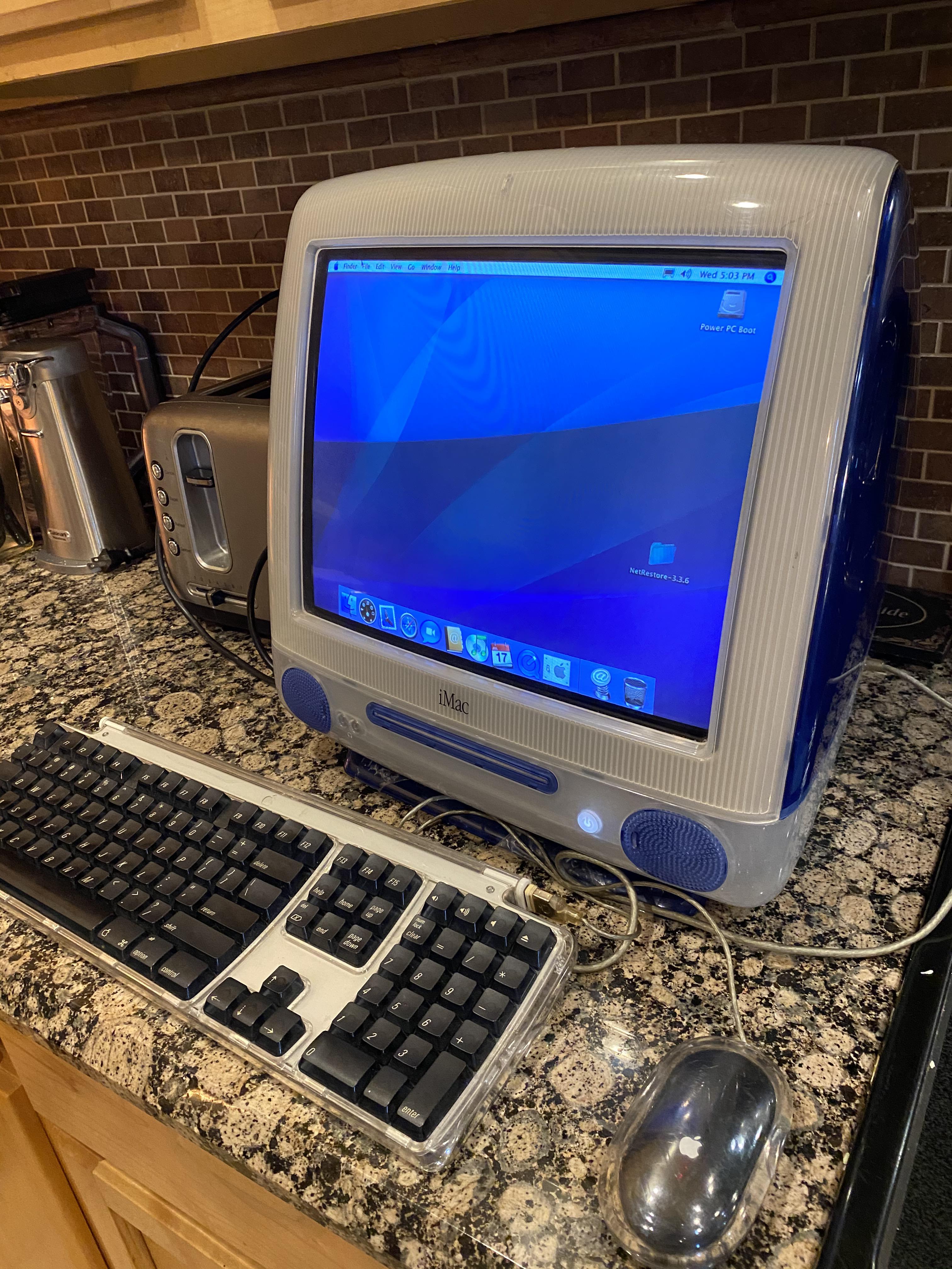 Apple iMac G3 ブルー PCディスプレイ本体とキーボード Apple iMac G3