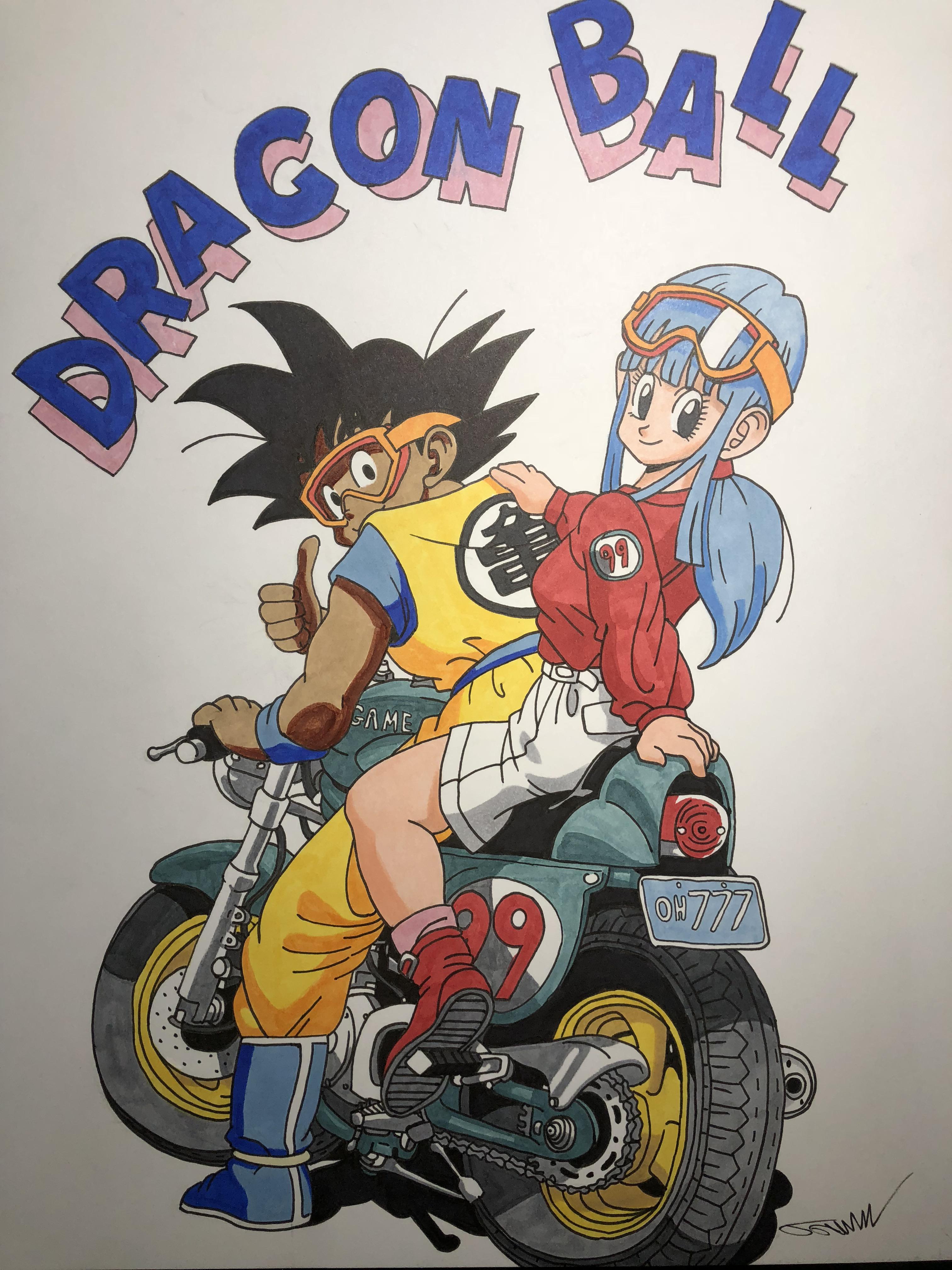 大好きな鳥山明先生の絵を再現してみようとしたんだ！ : r/dbz