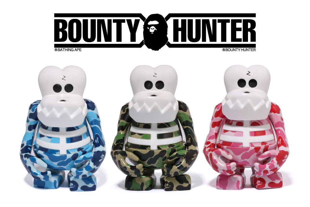 BAPE®︎とBOUNTY HUNTER SKULL KUN FIGURE 名作“スカルくん”がABC CAMO