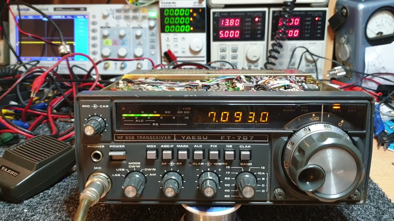 One Yaesu FT707 HF Transceiver lives again. Now back to the huge