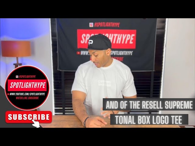 SUPREME TONAL BOX LOGO TEE WHITE UNBOXING AND FITTING ON BODY