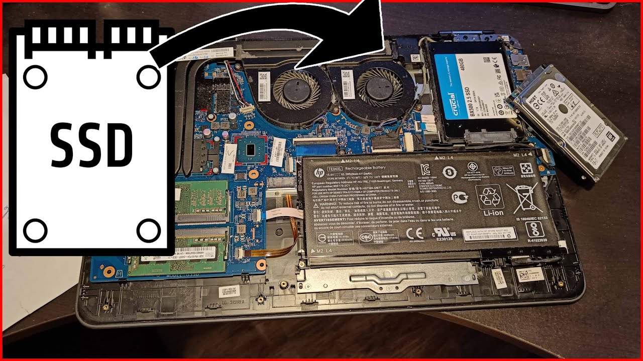 Replace Hard Drive HP OMEN 7265NGW by SSD - YouTube