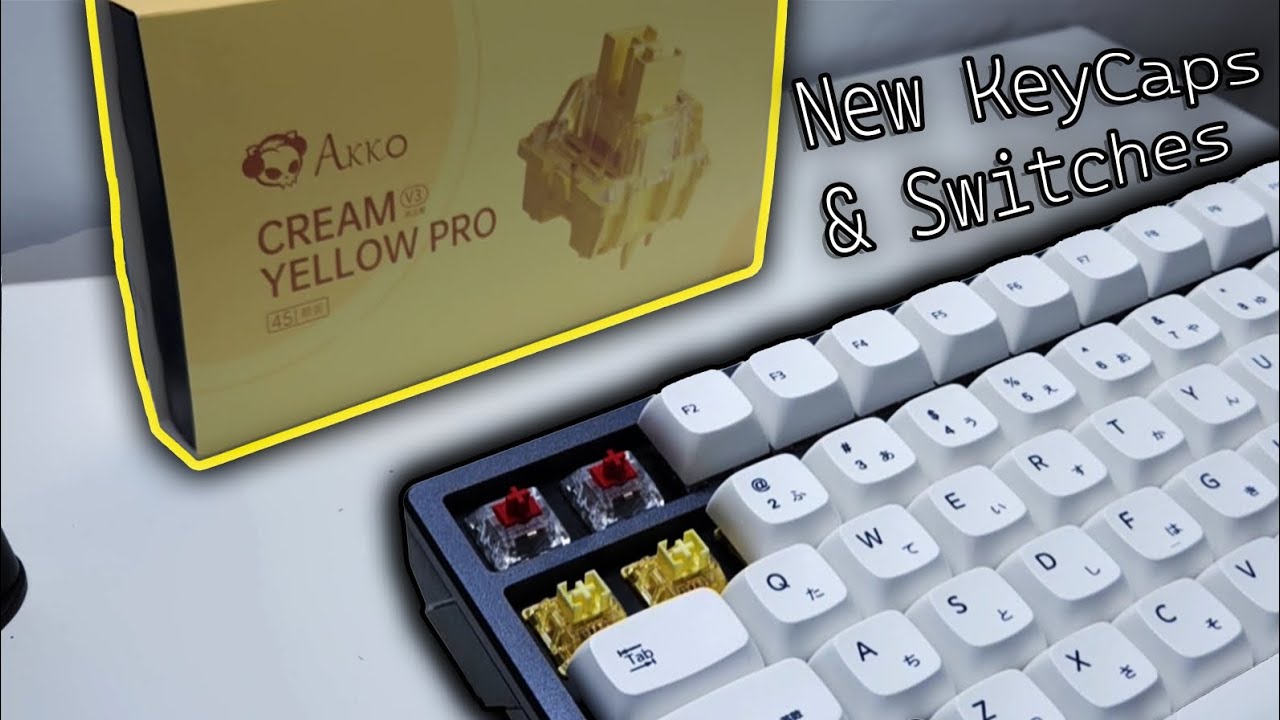Unboxing Akko V3 Cream Yellow Pro Switches & Japanese Bow Keycaps