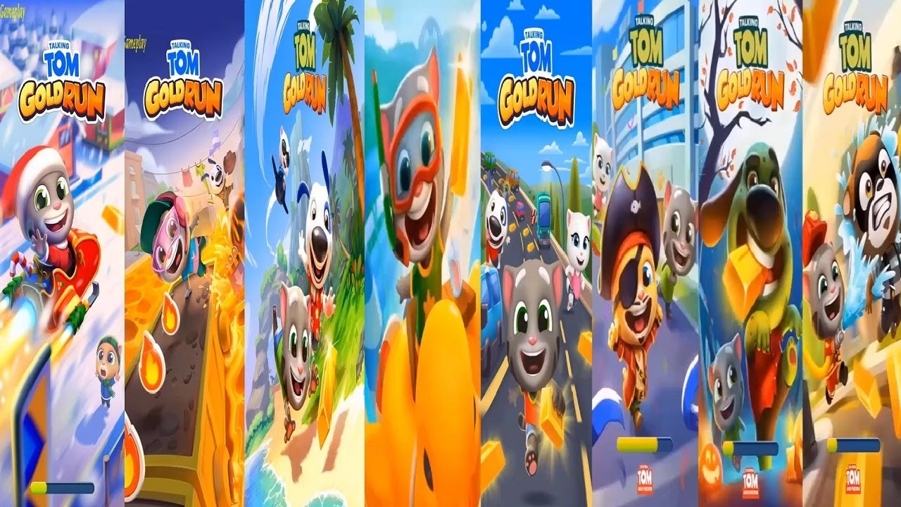 Talking Tom Gold Run GINGERBREAD BEN VS Explorer Hank Splashy