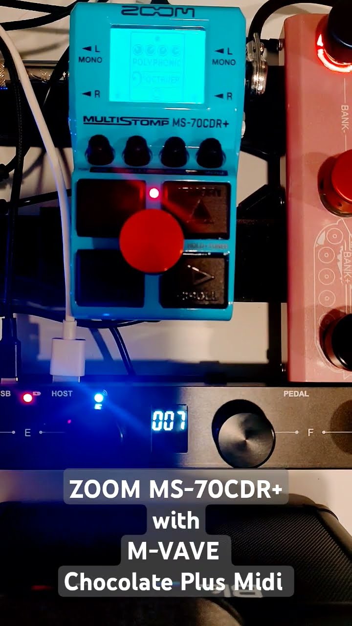 Zoom MS-70CDR+ with M-VAVE chocolate plus midi controller. - YouTube