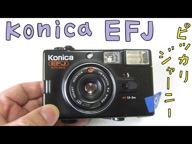 稀少 撮影可 コニカ POP EFJ の海外版 黒 konica フィルムカメラ 稀少