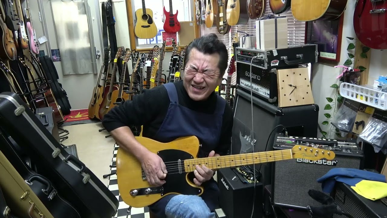 フェンダーJapan テレキャスター ブラック/ゴールドパーツ（97年頃