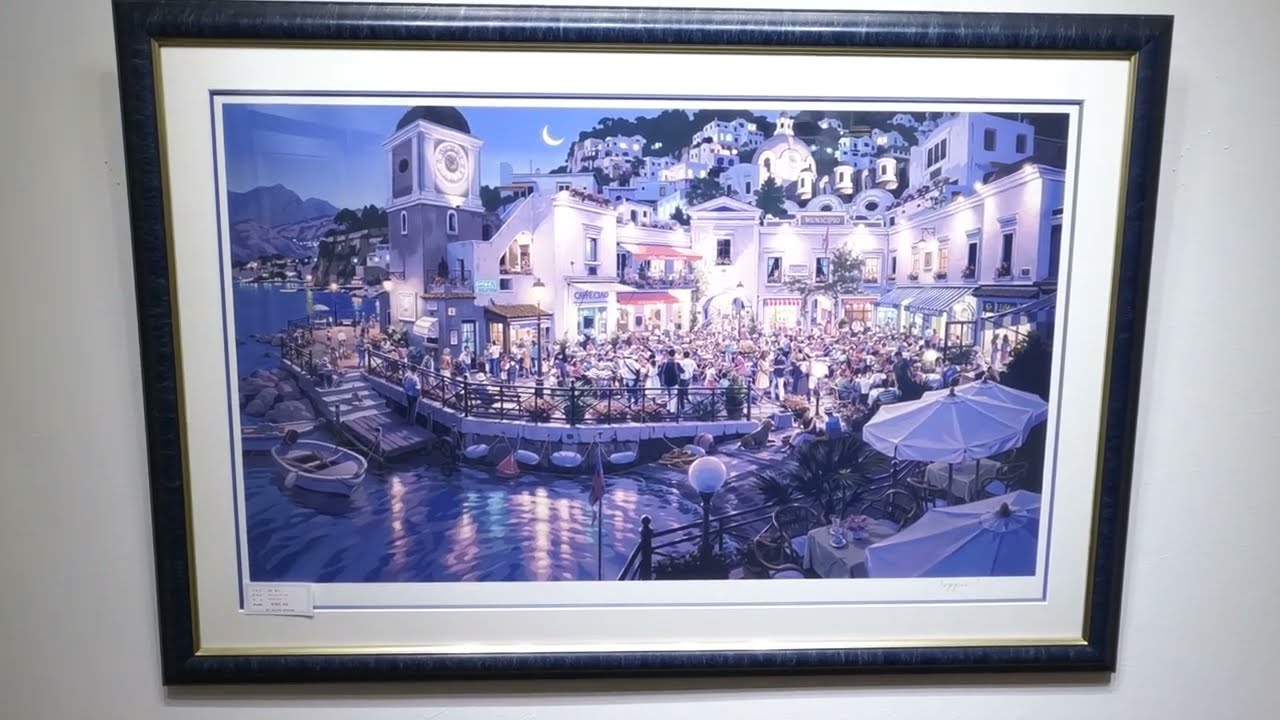 笹倉鉄平 カフェ・ベラ・ノッテ 海 絵画 風景画 イタリアカプリ島