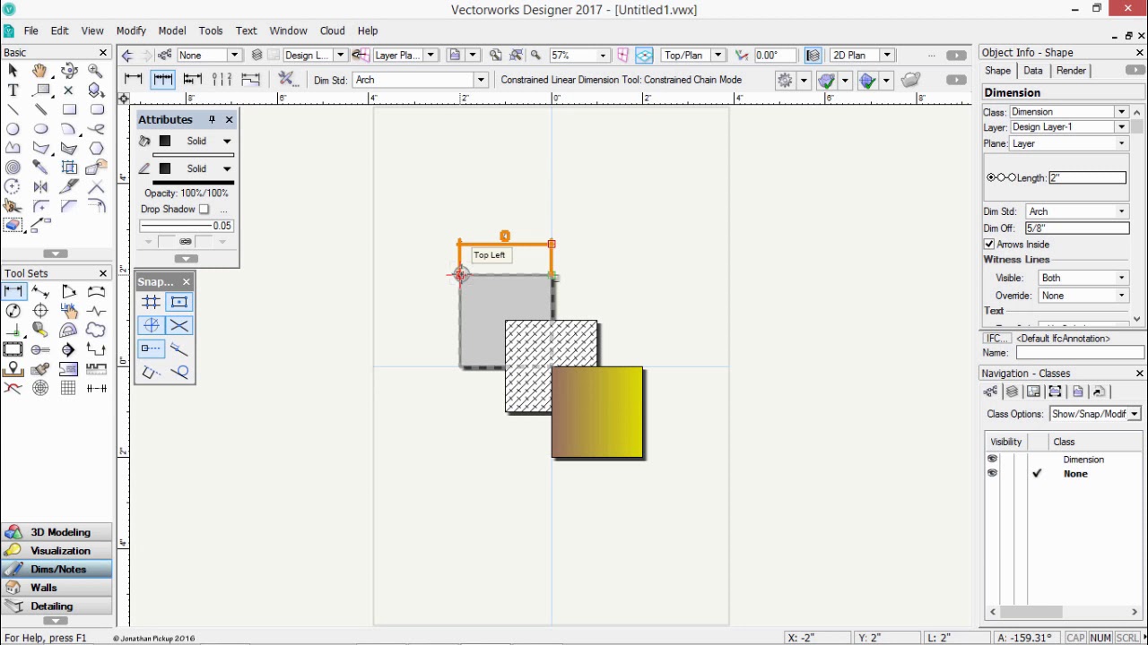 2017 Vectorworks Fundamentals - Dimensions - YouTube