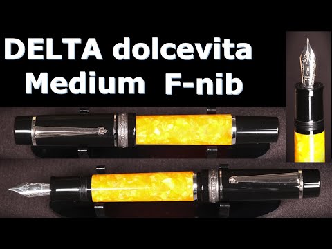 デルタ万年筆・ドルチェビータ・ミディアム・F字 - YouTube