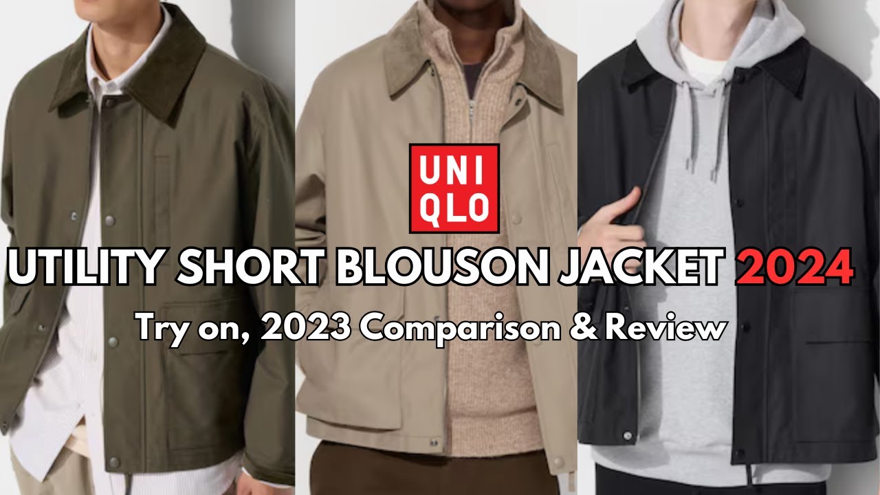 2024 UNIQLO UTILITY SHORT BLOUSON JACKET TRY ON & REVIEW (3