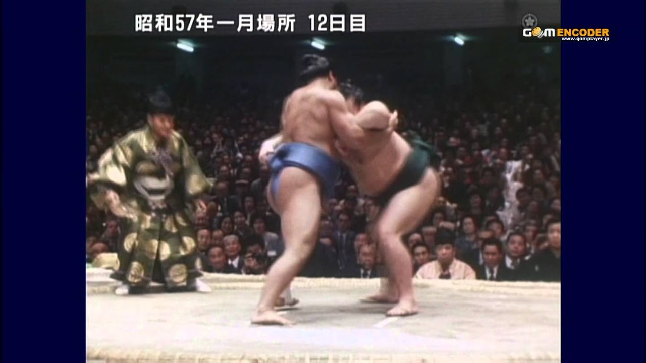 千代の富士vs隆の里 (昭和57一月場所) - YouTube