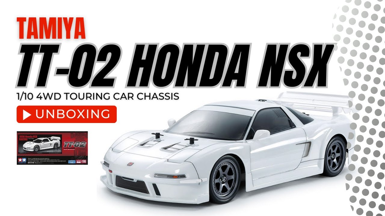 UNBOXING Tamiya TT-02 1990 Honda NSX 1/10 4WD RC Car Kit 58739