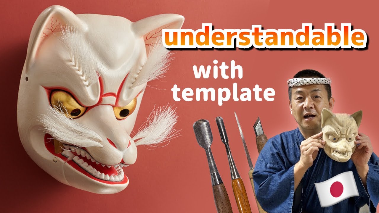 Fox mask making] Part 1 Let's make a Japanese mask! How to make a