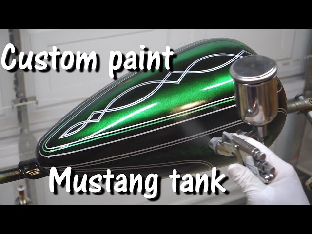 Custom paint the Mustang tank in candy green.I will show you the