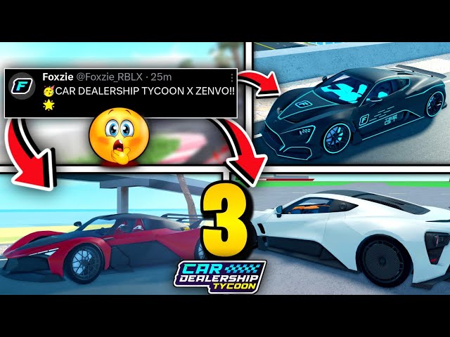 🤯LICENSED ZENVO CARS COMING IN CDT! ROBLOX CAR DEALERSHIP TYCOON