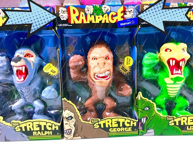 Rampage Stretch Toys! George, Lizzie and Ralph - FULL SET!! - YouTube