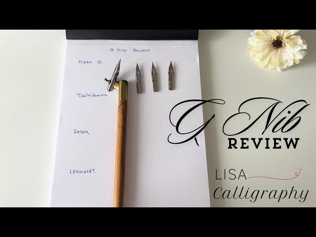 Lisa Calligraphy- G Nib Review on Nikko G, Tachikawa, Zebra and