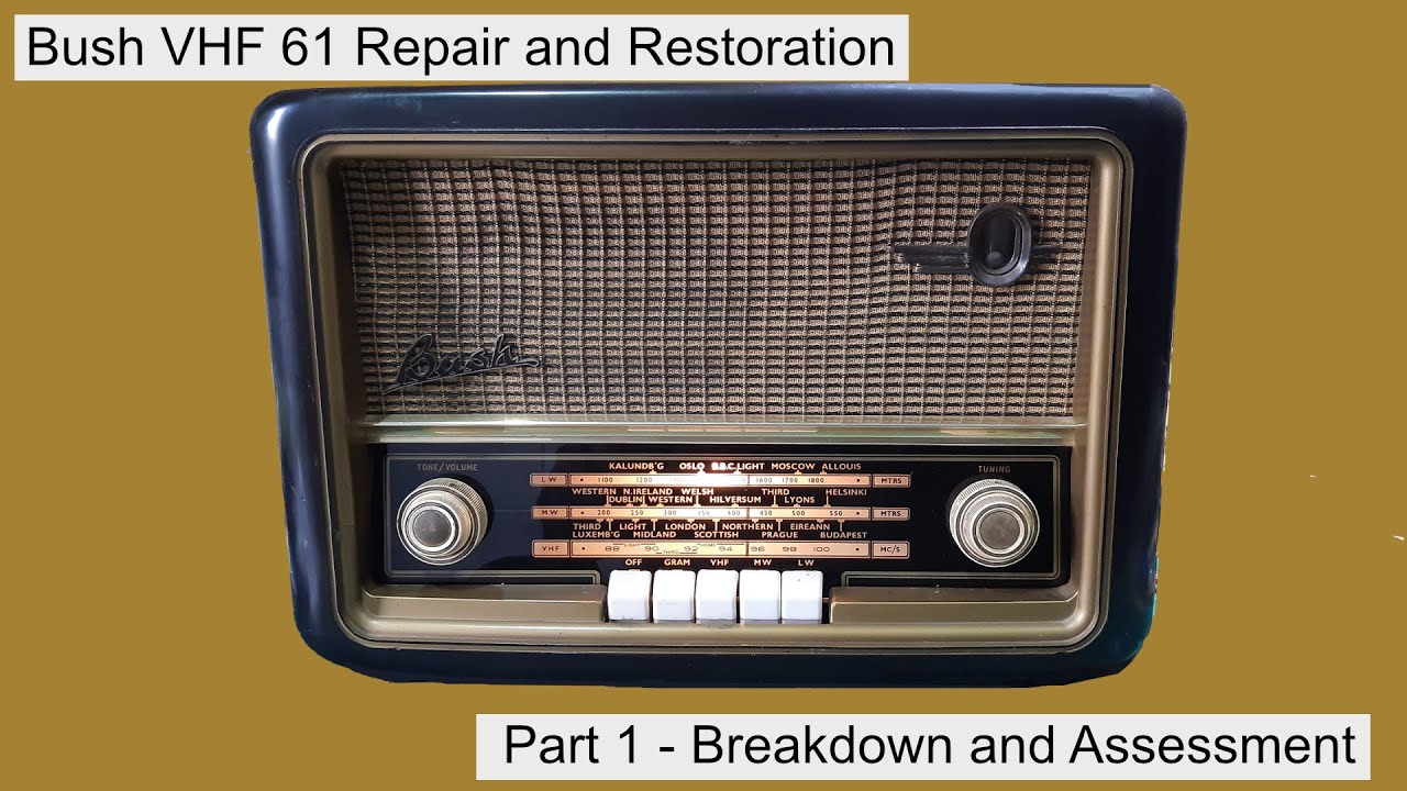 1950イギリス、ブッシュ真空管ラジオ。