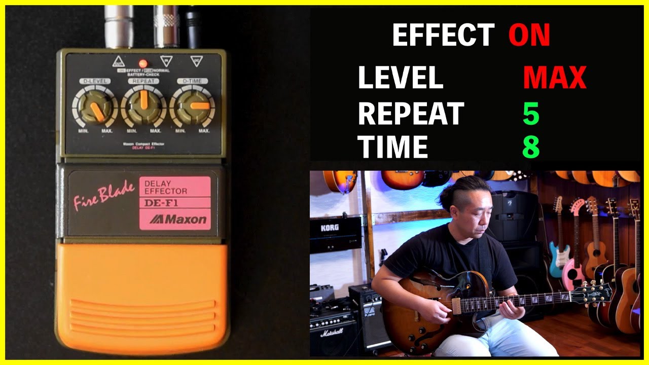 A test drive and review of the MAXON DE-F1 digital delay that